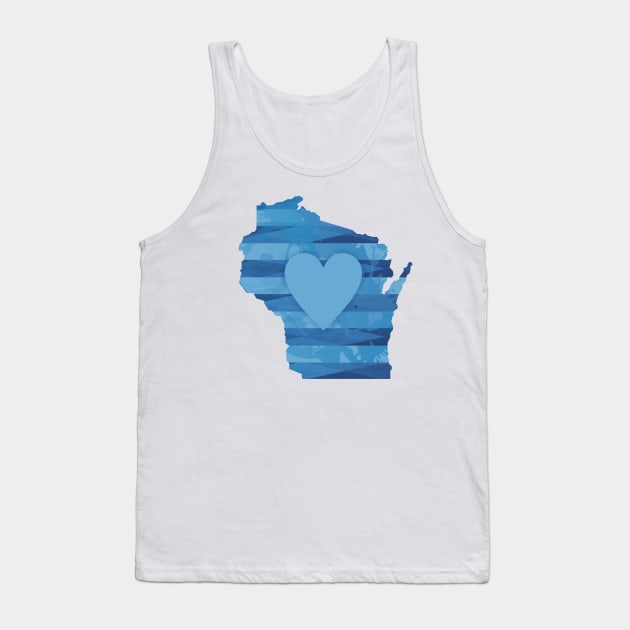 Wisconsin Heart Tank Top by Dale Preston Design